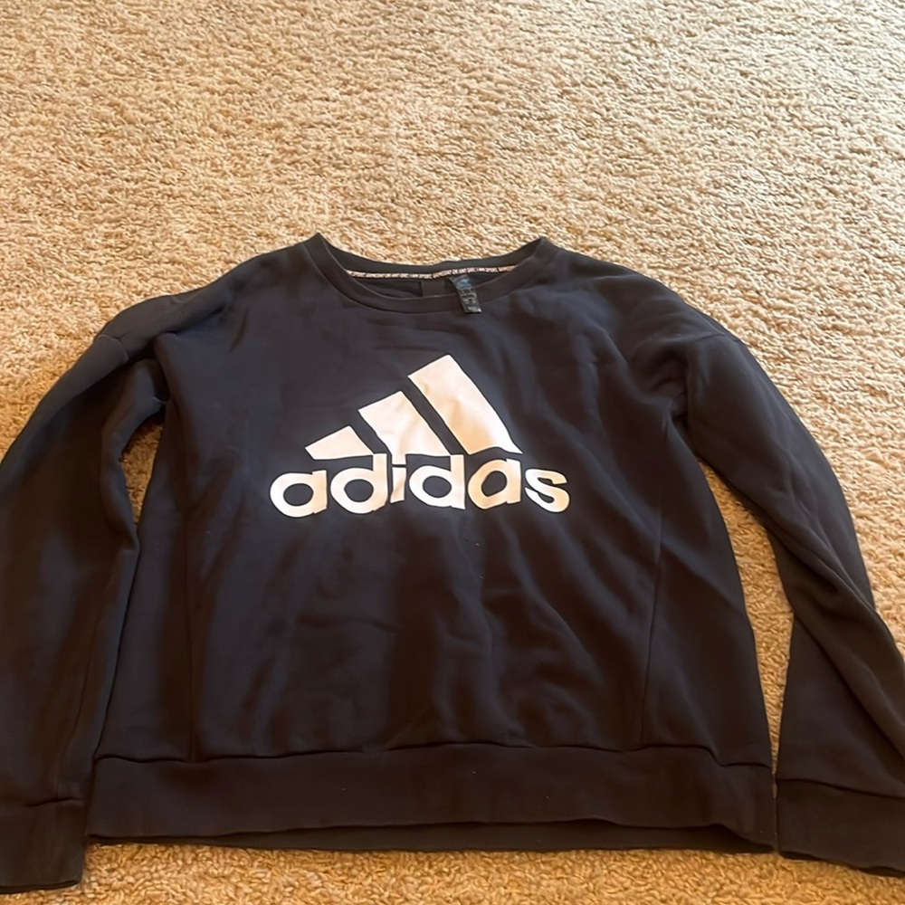 Adidas Black Sweatshirt with White Logo